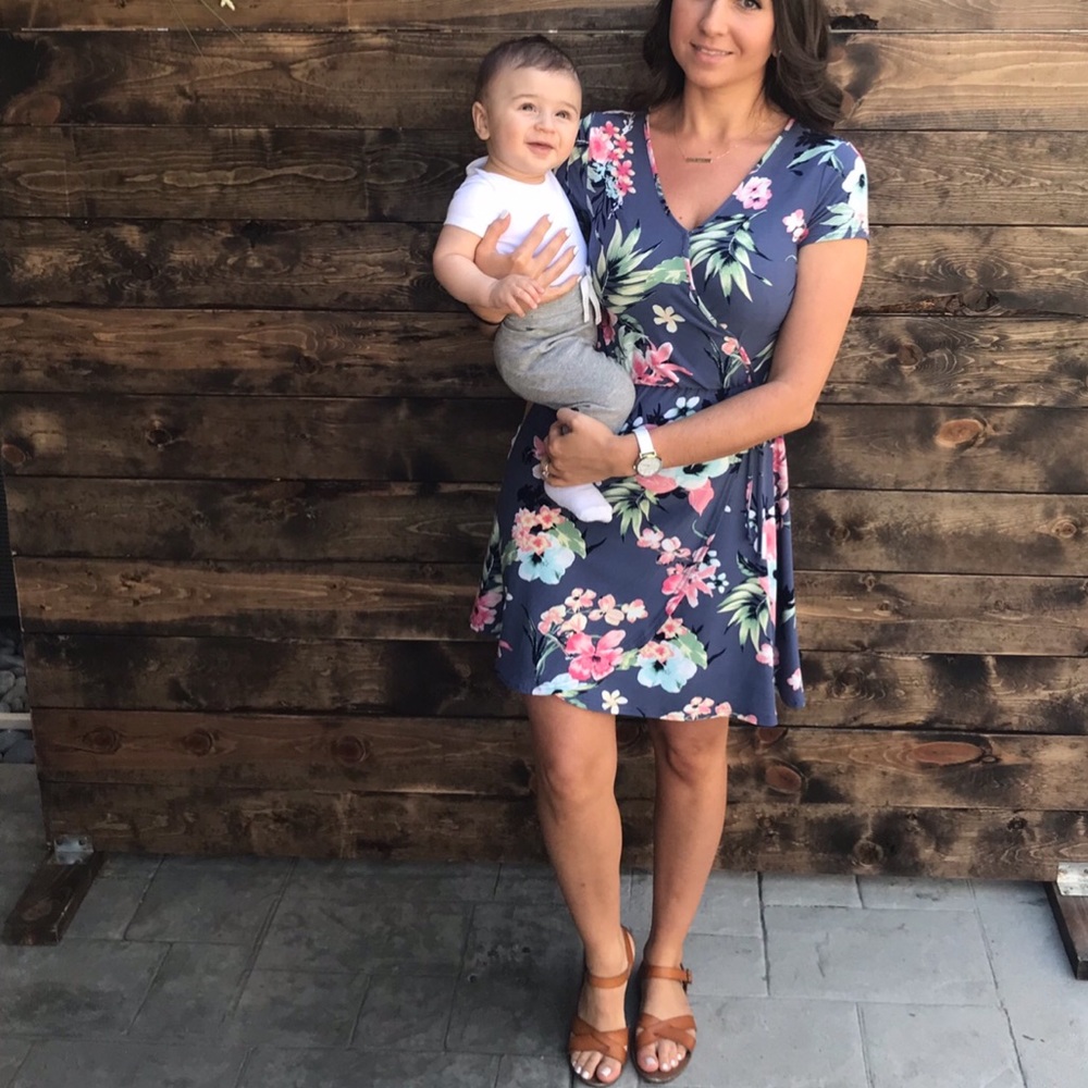 Floral wrap dress
